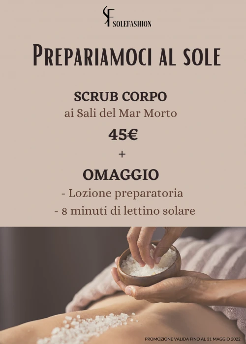 PROMOZIONE VALIDA FINO AL 31 MAGGIO 2022